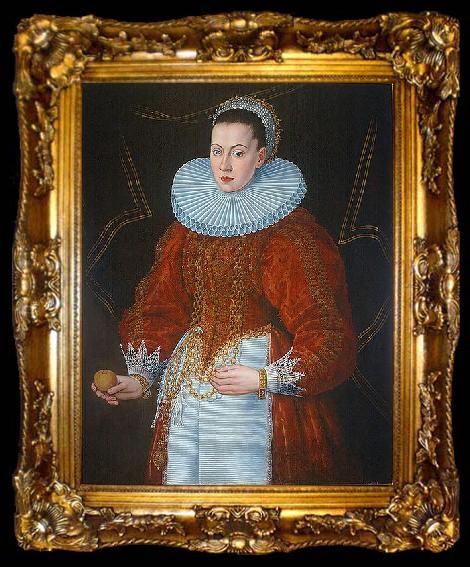 framed  Anton Moller Portrait of a Gdaesk female patrician, ta009-2